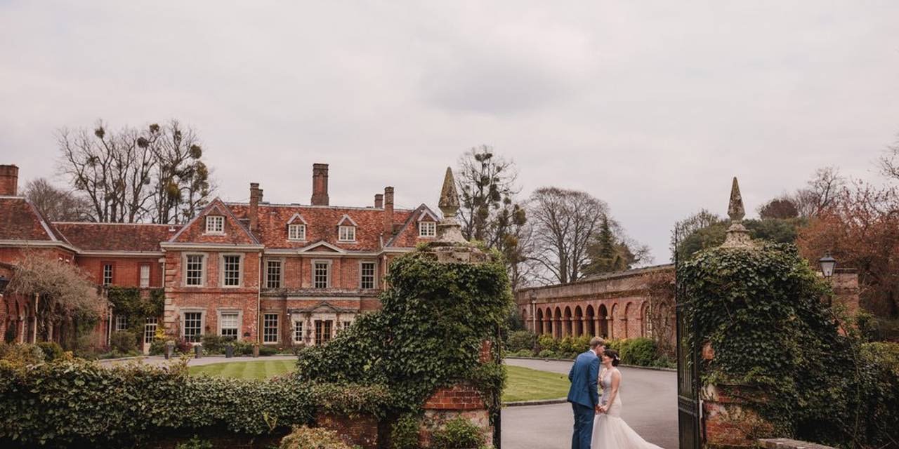 the house as a stunning backdrop